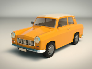 low poly sedan car 13 Modelo 3D
