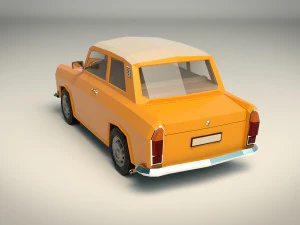low poly sedan car 13 3D Model