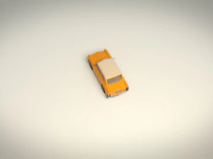 low poly sedan car 13 3D Model