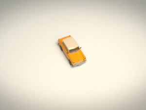low poly sedan car 13 3D Model