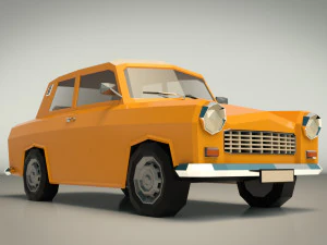 low poly sedan car 13 3D Model
