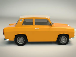 low poly sedan car 13 3D Model