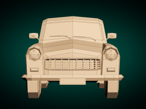 low poly sedan car 13 Modelo 3D