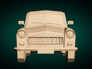 low poly sedan car 13 3D Model