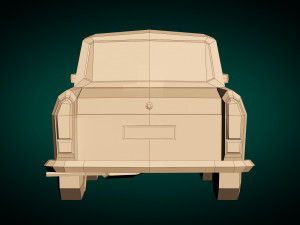 low poly sedan car 13 Modelo 3D