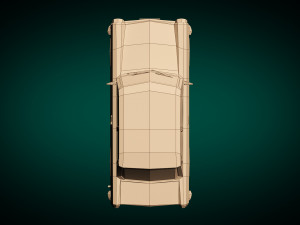 low poly sedan car 13 Modelo 3D