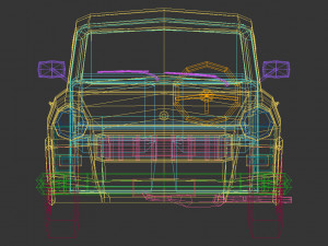 low poly sedan car 13 Modelo 3D