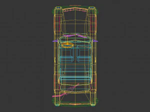 low poly sedan car 13 3D Model