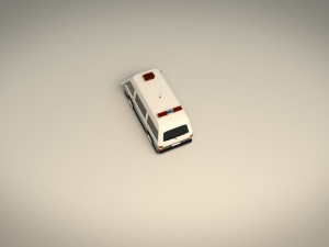 low poly police van 06 3D-Modell