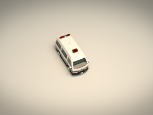 low poly police van 06 3D-Modell