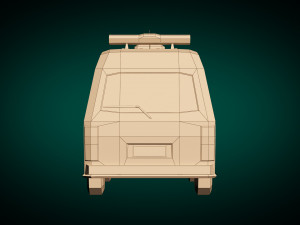 low poly police van 06 3D-Modell