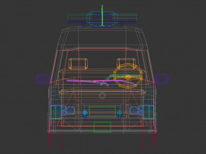 low poly police van 06 3D-Modell