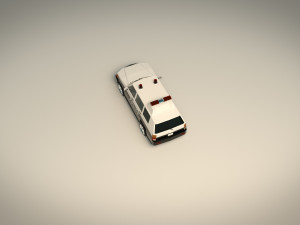 low poly police van 07 3D 模型