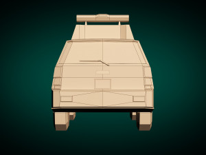 low poly police van 07 3D 模型
