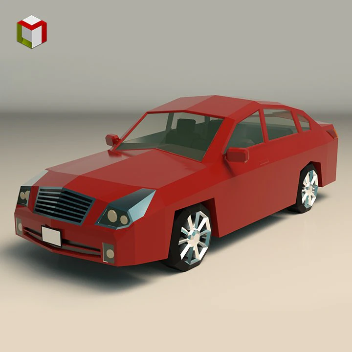 berlina low poly 12 Modello 3D .c4d .max .obj .3ds .fbx .stl .blend 