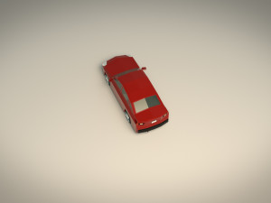 low poly sedan car 12 3D Model