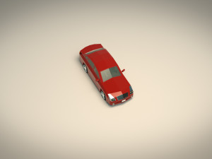 low poly sedan car 12 3D Model