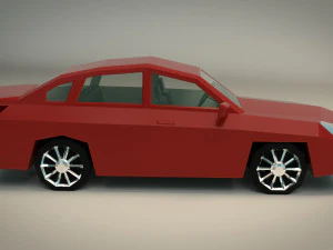 berlina low poly 12 Modello 3D