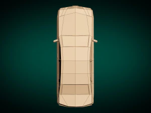 berlina low poly 12 Modello 3D
