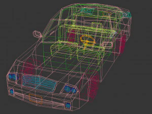 berlina low poly 12 Modello 3D