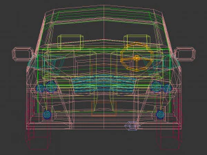 berlina low poly 12 Modello 3D