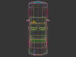low poly sedan car 12 3D Model