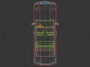 berlina low poly 12 Modello 3D