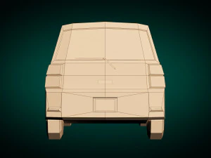 minivan a basso poli 01 Modello 3D