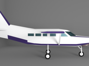 cessna 208 low poly 3D 모델