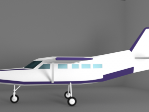 cessna 208 low poly 3D 모델
