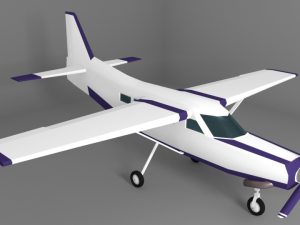 cessna 208 low poly 3D 모델