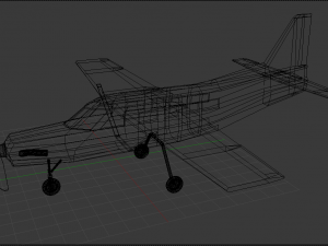 cessna 208 low poly 3D 모델