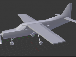 cessna 208 low poly 3D 모델