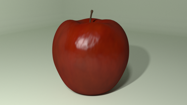 red apple Model 3D .c4d .max .obj .3ds .fbx .stl .blend