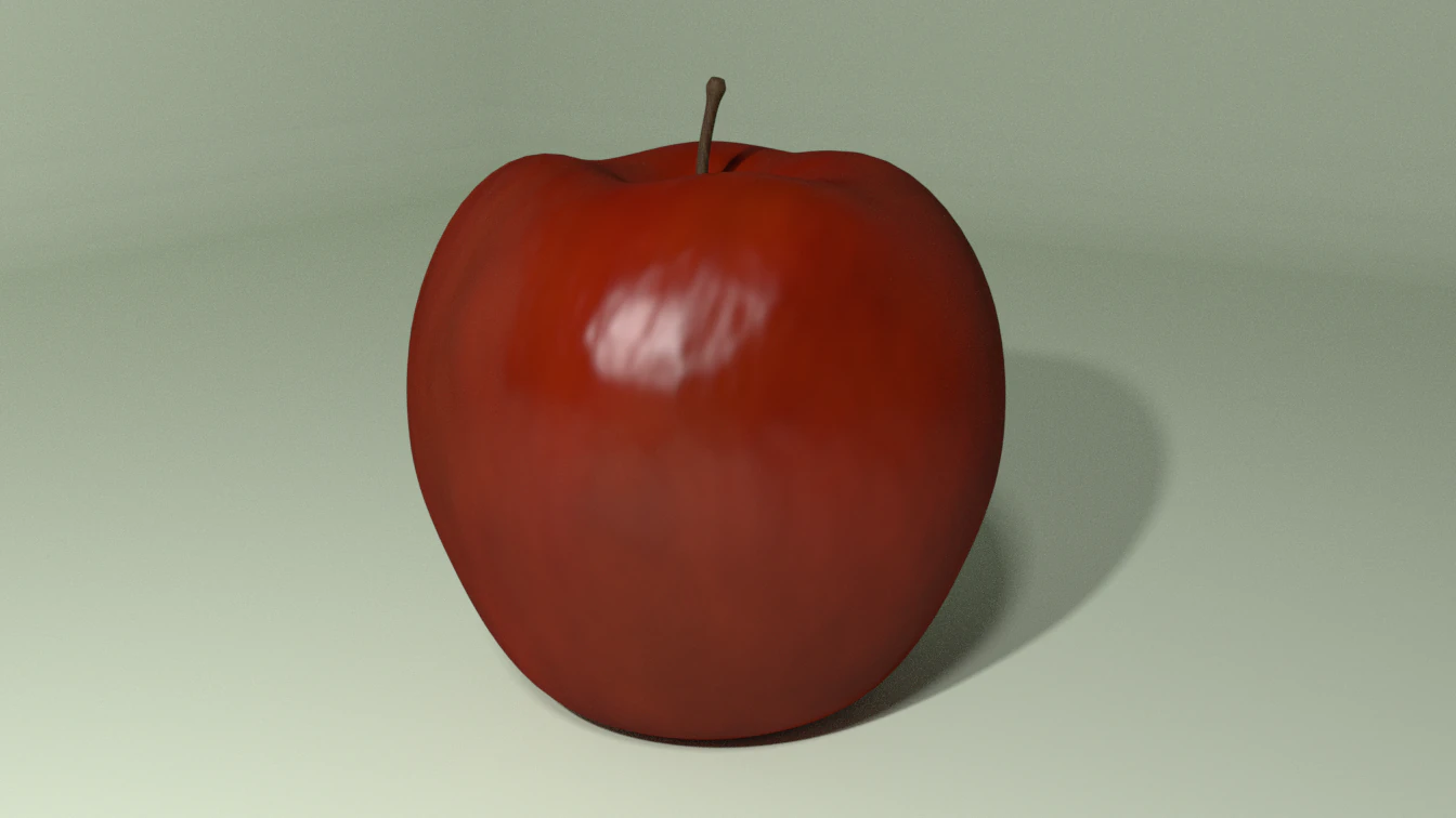 red apple 3D Model .c4d .max .obj .3ds .fbx .stl .blend