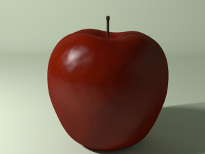 red apple Model 3D