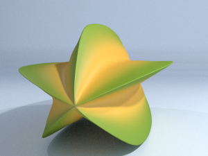 simple star fruit 3D Model