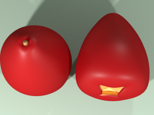 simple water apple 3D मॉडल