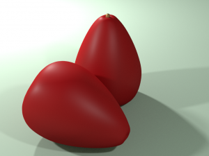 simple water apple 3D मॉडल