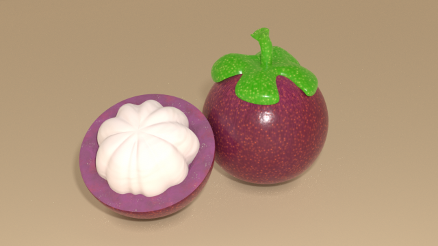 simple mangosteen Modelo 3D .c4d .max .obj .3ds .fbx .stl .blend