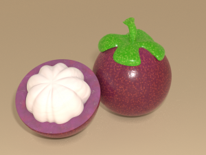 simple mangosteen 3Dモデル