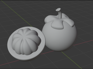 simple mangosteen Modelo 3D