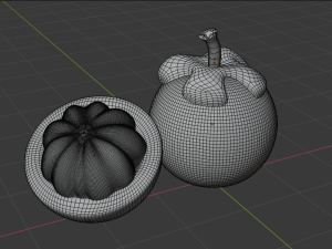 simple mangosteen Modelo 3D