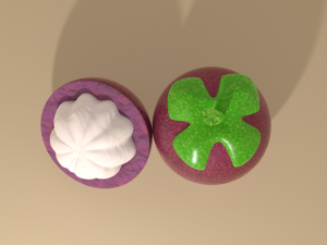 simple mangosteen Modelo 3D