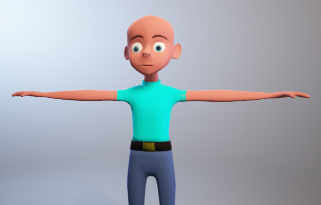 character cartoon boy Modelo 3D .c4d .max .obj .3ds .fbx .stl .blend