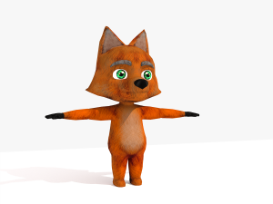 fox cartoon 3D Model