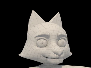 fox cartoon 3D Model