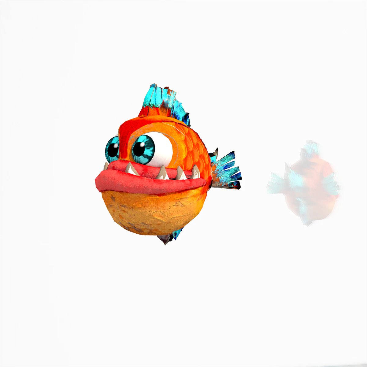 fish cartoon 3D Model .c4d .max .obj .3ds .fbx .stl .blend 