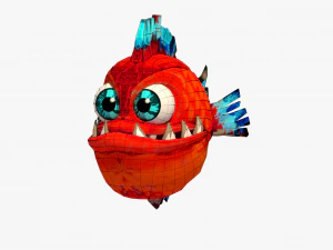 fish cartoon 3D Model