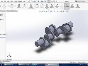v6 engine crankshaft 3D Модель